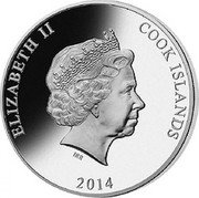 Cook Islands 50 Dollars Year of the Horse 2014 Proof KM# 1601 ELIZABETH II COOK ISLANDS IRB 2014 coin obverse