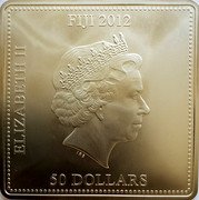 Fiji 50 Dollars The Great Pyramids of Giza 2012  Proof ELIZABETH II FIJI 2012 50 DOLLARS IRB coin obverse Fiji 50 Dollars The Great Pyramids of Giza 2012  Proof ELIZABETH II FIJI 2012 50 DOLLARS IRB coin obverse
