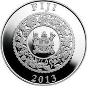 Fiji 50 Dollars (Year of the Snake) FIJI 2013 coin obverse Fiji 50 Dollars (Year of the Snake) FIJI 2013 coin obverse