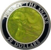 Fiji 50 Dollars (Year of the Snake) YEAR OF THE SNAKE 50 DOLLARS coin reverse Fiji 50 Dollars (Year of the Snake) YEAR OF THE SNAKE 50 DOLLARS coin reverse