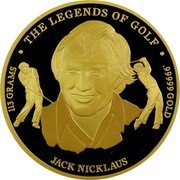 Cook Islands 500 Dollars The Legends of Golf. Jack Nicklaus 2006 Proof KM# 548 113 GRAMS THE LEGENDS OF GOLF 99999 GOLD JACK NICKLAUS coin reverse Cook Islands 500 Dollars The Legends of Golf. Jack Nicklaus 2006 Proof KM# 548 113 GRAMS THE LEGENDS OF GOLF 99999 GOLD JACK NICKLAUS coin reverse