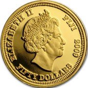 Fiji Fifty Dollars Barack Obama 2009  Proof ELIZABETH II FIJI 2009 FIFTY DOLLARS coin obverse Fiji Fifty Dollars Barack Obama 2009  Proof ELIZABETH II FIJI 2009 FIFTY DOLLARS coin obverse