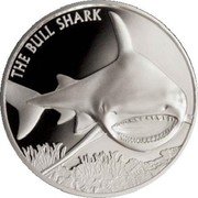 Fiji Five Dollars (The Bull Shark) THE BULL SHARK coin reverse Fiji Five Dollars (The Bull Shark) THE BULL SHARK coin reverse