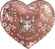 Fiji Half Dollar (Forever Love) FIJI 2023 HALF DOLLAR coin obverse Fiji Half Dollar (Forever Love) FIJI 2023 HALF DOLLAR coin obverse