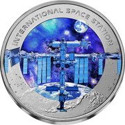 Fiji Half Dollar (International Space Station 25th Anniversary) INTERNATIONAL SPACE STATION coin reverse Fiji Half Dollar (International Space Station 25th Anniversary) INTERNATIONAL SPACE STATION coin reverse