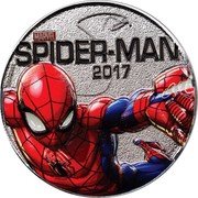 Fiji Half Dollar Light-up Spiderman 2017  MARVEL SPIDERMAN 2017 coin reverse Fiji Half Dollar Light-up Spiderman 2017  MARVEL SPIDERMAN 2017 coin reverse