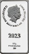 Cook Islands Half Dollar (Lord of the Rings - Fellowship of thr Ring - Gollum) IRB ELIZABETH II COOK ISLANDS HALF DOLLAR 2023 2.5 G FINE SILVER 999 coin obverse Cook Islands Half Dollar (Lord of the Rings - Fellowship of thr Ring - Gollum) IRB ELIZABETH II COOK ISLANDS HALF DOLLAR 2023 2.5 G FINE SILVER 999 coin obverse