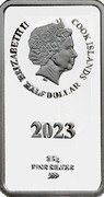 Cook Islands Half Dollar (Lord of the Rings - Fellowship of thr Ring - Legolas) IRB ELIZABETH II COOK ISLANDS HALF DOLLAR 2023 2.5 G FINE SILVER 999 coin obverse Cook Islands Half Dollar (Lord of the Rings - Fellowship of thr Ring - Legolas) IRB ELIZABETH II COOK ISLANDS HALF DOLLAR 2023 2.5 G FINE SILVER 999 coin obverse