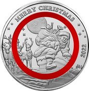 Fiji Half Dollar (Santa Claus on Roof) MERRY CHRISTMAS 2022 coin reverse Fiji Half Dollar (Santa Claus on Roof) MERRY CHRISTMAS 2022 coin reverse