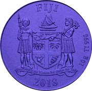 Fiji Half Dollar Space Travel 2018  FIJI 2018 10G TI 990 coin obverse Fiji Half Dollar Space Travel 2018  FIJI 2018 10G TI 990 coin obverse