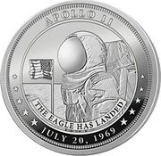 Fiji One Dollar 50th Anniversary of the Moon Landing 2019 APOLLO 11 THE EAGLE HAS LANDED JULY 20, 1969 coin reverse Fiji One Dollar 50th Anniversary of the Moon Landing 2019 APOLLO 11 THE EAGLE HAS LANDED JULY 20, 1969 coin reverse