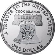 Cook Islands One Dollar (Charles III Liberty’s Majestic Eagle) A TRIBUTE TO THE UNITED STATES COOK ISLANDS LIBERTY COPY ONE DOLLAR coin obverse Cook Islands One Dollar (Charles III Liberty’s Majestic Eagle) A TRIBUTE TO THE UNITED STATES COOK ISLANDS LIBERTY COPY ONE DOLLAR coin obverse