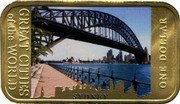 Fiji One Dollar Harbour Bridge. Sydney 2015  ONE DOLLAR SYDNEY GREAT CITIES OF THE WORLD coin reverse Fiji One Dollar Harbour Bridge. Sydney 2015  ONE DOLLAR SYDNEY GREAT CITIES OF THE WORLD coin reverse