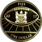 Fiji One Dollar (New England Patriots Super Bowl Championship. L Blount) FIJI ONE DOLLAR 20 17 coin obverse