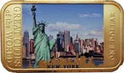 Fiji One Dollar Statue of Liberty. New York 2015  ONE DOLLAR NEW YORK GREAT CITIES OF THE WORLD coin reverse Fiji One Dollar Statue of Liberty. New York 2015  ONE DOLLAR NEW YORK GREAT CITIES OF THE WORLD coin reverse