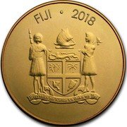 Fiji One Dollar Tree Frog 2018 PM Proof KM# 694 FIJI 2018 REREVAKA NA KALOU KA DOKA NA TUI PM coin obverse Fiji One Dollar Tree Frog 2018 PM Proof KM# 694 FIJI 2018 REREVAKA NA KALOU KA DOKA NA TUI PM coin obverse