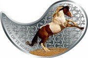 Fiji One Dollar Year of the Horse. Pinto Horse 2014 Proof THE YEAR OF THE HORSE coin reverse