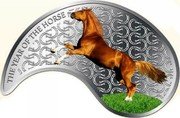 Fiji One Dollar Year of the Horse. Red Horse 2014 Proof THE YEAR OF THE HORSE coin reverse Fiji One Dollar Year of the Horse. Red Horse 2014 Proof THE YEAR OF THE HORSE coin reverse