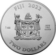 Fiji Two Dollars (Gingerbread House) FIJI 2022 1OZ .999 FINE SILVER TWO DOLLARS coin obverse Fiji Two Dollars (Gingerbread House) FIJI 2022 1OZ .999 FINE SILVER TWO DOLLARS coin obverse
