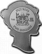 Fiji Two Dollars (Shaped Mercury Dime) FIJI 2022 REREVAKA NA KALOU KA DOKA NA TUI 1OZ .999 FINE SILVER TWO DOLLARS coin obverse Fiji Two Dollars (Shaped Mercury Dime) FIJI 2022 REREVAKA NA KALOU KA DOKA NA TUI 1OZ .999 FINE SILVER TWO DOLLARS coin obverse