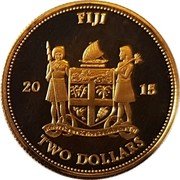 Fiji Two Dollars (The Lewis and Clark Expedition with Sacagawea) FIJI TWO DOLLARS 20 15 coin obverse Fiji Two Dollars (The Lewis and Clark Expedition with Sacagawea) FIJI TWO DOLLARS 20 15 coin obverse