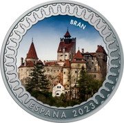 Spain 1-1/2 Euro (Castle of Bran) BRAN ESPAÑA 2023 coin obverse Spain 1-1/2 Euro (Castle of Bran) BRAN ESPAÑA 2023 coin obverse