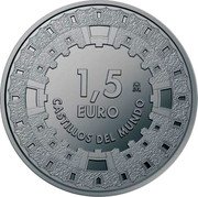Spain 1-1/2 Euro (Castle of Bran) CASTILLOS DEL MUNDO 1,5 EURO M coin reverse Spain 1-1/2 Euro (Castle of Bran) CASTILLOS DEL MUNDO 1,5 EURO M coin reverse