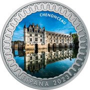 Spain 1-1/2 Euro (Castle of Chenonceau) CHENONCEAU ESPAÑA 2023 coin obverse Spain 1-1/2 Euro (Castle of Chenonceau) CHENONCEAU ESPAÑA 2023 coin obverse