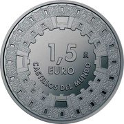 Spain 1-1/2 Euro (Castle of Chenonceau) CASTILLOS DEL MUNDO 1,5 EURO M coin reverse Spain 1-1/2 Euro (Castle of Chenonceau) CASTILLOS DEL MUNDO 1,5 EURO M coin reverse