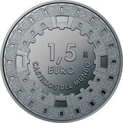 Spain 1-1/2 Euro (Castle of Himeji) CASTILLOS DEL MUNDO 1,5 EURO M coin reverse Spain 1-1/2 Euro (Castle of Himeji) CASTILLOS DEL MUNDO 1,5 EURO M coin reverse