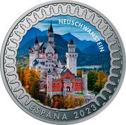 Spain 1-1/2 Euro Castle of Neuschwanstein 2023 M NEUSCHWANSTEIN ESPAÑA 2023 coin obverse Spain 1-1/2 Euro Castle of Neuschwanstein 2023 M NEUSCHWANSTEIN ESPAÑA 2023 coin obverse