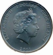 Cook Islands 1 Dollar (A lifetime partnership) ELIZABETH II COOK ISLANDS 1 DOLLAR 2011 IRB coin obverse Cook Islands 1 Dollar (A lifetime partnership) ELIZABETH II COOK ISLANDS 1 DOLLAR 2011 IRB coin obverse