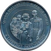 Cook Islands 1 Dollar (A lifetime partnership) A LIFETIME PARTNERSHIP QUEEN ELIZABETH II & PRINCE PHILIP coin reverse Cook Islands 1 Dollar (A lifetime partnership) A LIFETIME PARTNERSHIP QUEEN ELIZABETH II & PRINCE PHILIP coin reverse
