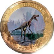 Cook Islands 1 Dollar (Age of the Dinosaur. Herrerasaurus) AGE OF THE DINOSAUR. HERRERASAURUS coin reverse