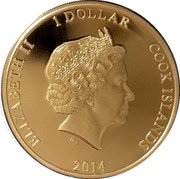 Cook Islands 1 Dollar (Age of the Dinosaur. Plesiosaurus) IRB ELIZABETH II 1 DOLLAR COOK ISLANDS 2014 coin obverse Cook Islands 1 Dollar (Age of the Dinosaur. Plesiosaurus) IRB ELIZABETH II 1 DOLLAR COOK ISLANDS 2014 coin obverse