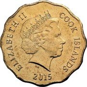 Cook Islands 1 Dollar Elizabeth II 4th portrait 2015 RB ELIZABETH II COOK ISLANDS 2015 coin obverse Cook Islands 1 Dollar Elizabeth II 4th portrait 2015 RB ELIZABETH II COOK ISLANDS 2015 coin obverse