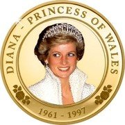Cook Islands 1 Dollar Elizabeth II. Princess Diana 20th Anniversary 2017 Proof DIANA PRINCESS OF WALES 1961 1997 coin reverse Cook Islands 1 Dollar Elizabeth II. Princess Diana 20th Anniversary 2017 Proof DIANA PRINCESS OF WALES 1961 1997 coin reverse