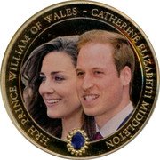 Cook Islands 1 Dollar (Engagement of Prince William and Catherine Middleton) HRH PRINCE WILLIAM OF WALES - CATHERINE ELIZABETH MIDDLETON coin reverse Cook Islands 1 Dollar (Engagement of Prince William and Catherine Middleton) HRH PRINCE WILLIAM OF WALES - CATHERINE ELIZABETH MIDDLETON coin reverse