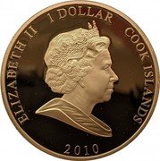 Cook Islands 1 Dollar History of the Royal Family. King Edward II 2010 Proof 1 DOLLAR 2010 COOK ISLANDS ELIZABETH II coin obverse