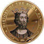 Cook Islands 1 Dollar History of the Royal Family. King Edward II 2010 Proof HISTORY OF THE ROYAL FAMILY KING EDWARD II coin reverse
