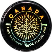 Canada 1 Dollar (Hologram Maple Leaf) CANADA 9995 9995 FINE PLATINUM 1/20 OZ PLATINE PUR coin reverse