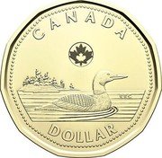 Canada 1 Dollar (Loonie Coin) CANADA DOLLAR RRC coin reverse