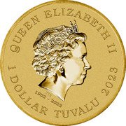 Tuvalu 1 Dollar (Merry Christmas) QUEEN ELIZABETH II IRB 1952 - 2022 1 DOLLAR TUVALU 2023 coin obverse