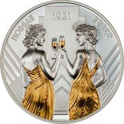 Cook Islands 1 Dollar (Morgan Dollar & Peace Dollar 100th Anniversary) MORGAN 1921 PEACE coin reverse