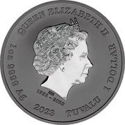 Tuvalu 1 Dollar Ottifant Jogging 2023 QUEEN ELIZABETH II IRB 1 OZ 9999 AG 1952 - 2022 TUVALU 2023 1 DOLLAR coin obverse Tuvalu 1 Dollar Ottifant Jogging 2023 QUEEN ELIZABETH II IRB 1 OZ 9999 AG 1952 - 2022 TUVALU 2023 1 DOLLAR coin obverse