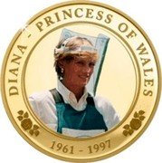 Cook Islands 1 Dollar Princess Diana 20th Anniversary. Elizabeth II 2017 Proof DIANA PRINCESS OF WALES 1961 1997 coin reverse Cook Islands 1 Dollar Princess Diana 20th Anniversary. Elizabeth II 2017 Proof DIANA PRINCESS OF WALES 1961 1997 coin reverse