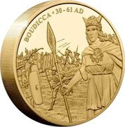 Cook Islands 1 Dollar Queen Boudicca - Piedfort 2019 BOUDICCA 30-61 AC coin reverse Cook Islands 1 Dollar Queen Boudicca - Piedfort 2019 BOUDICCA 30-61 AC coin reverse