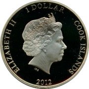 Cook Islands 1 Dollar (RMC Titanic. Collision with an iceberg.) ELIZABETH II 1 DOLLAR COOK ISLANDS IRB 2012 coin obverse Cook Islands 1 Dollar (RMC Titanic. Collision with an iceberg.) ELIZABETH II 1 DOLLAR COOK ISLANDS IRB 2012 coin obverse