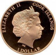 Cook Islands 1 Dollar (Roman Britain. Boudicca's Uprising) 1 DOLLAR COOK ISLANDS ELIZABETH II IRB coin obverse