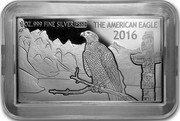 Fiji 1 Dollar The American Eagle. Totem 2016 Prooflike THE AMERICAN EAGLE 1 OZ .999 FINE SILVER 2016 coin reverse